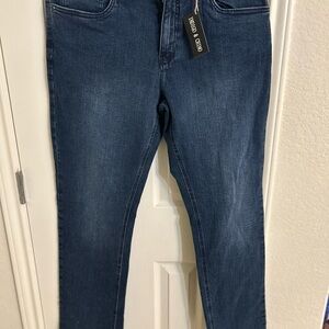 Indigo Blue Straight Jeans Modern Style